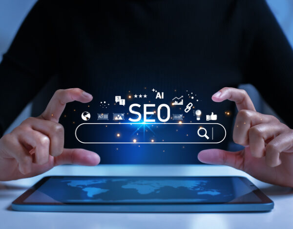SEO Search Engine Optimization concept. The search bar shows SEO tools icons on your website with AI assistants, user analytics, content creation, and search algorithm improvements. SEO Search Engine Optimization concept. The search bar shows SEO tools icons on your website with AI assistants, user analytics, content creation, and search algorithm improvements.