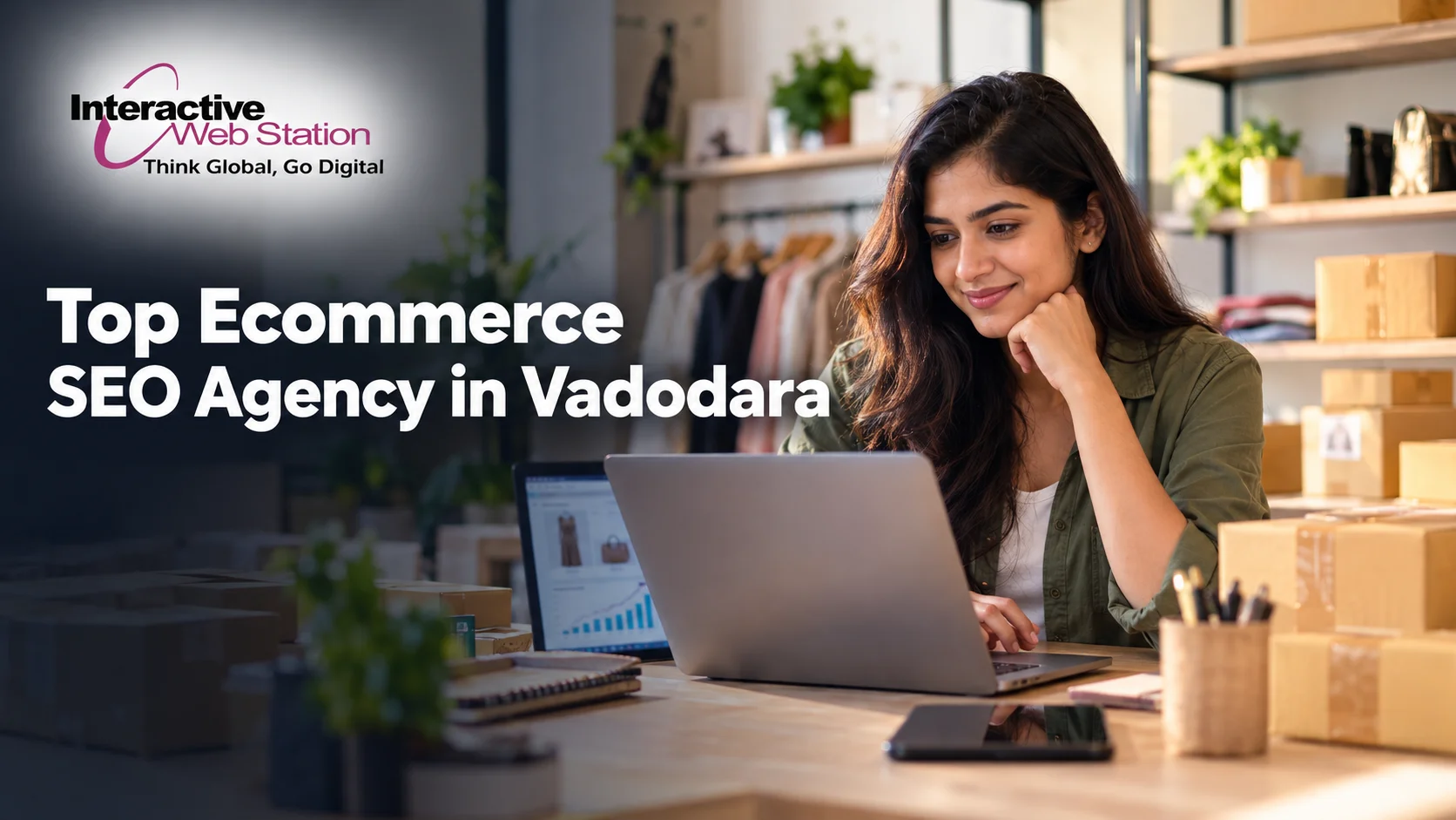 Online store owner checking ecommerce SEO